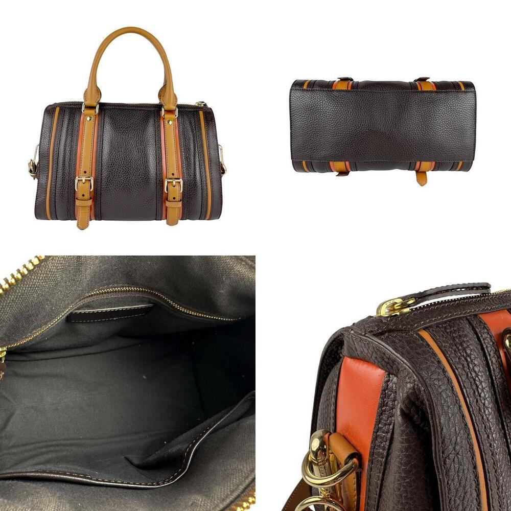 Burberry handbag shoulder bag brown gold leather - Picture 3 of 4